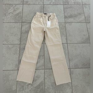 Zara Light Tan Straight Leg Jeans